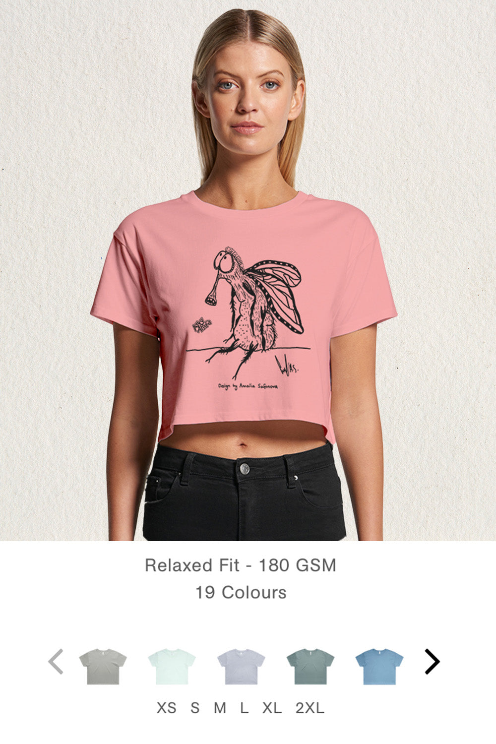 Women's Crop Tee - Relax Fit (180 GSM)