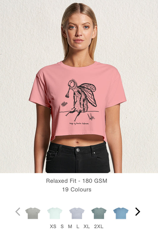Women's Crop Tee - Relax Fit (180 GSM)